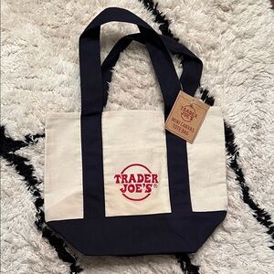 Trader Joe's Mini Tote Bag (Navy)